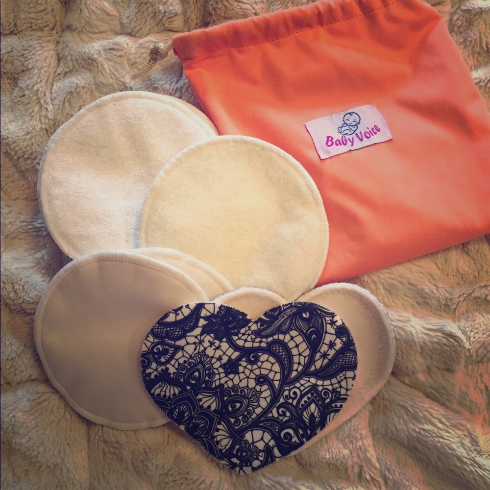 Bamboo, washable breast pads